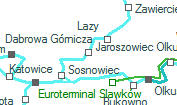 Dabrowa Górnicza szolgálati hely helye a térképen