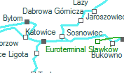 Sosnowiec szolgálati hely helye a térképen