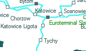 Katowice Ligota szolgálati hely helye a térképen