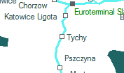 Tychy szolgálati hely helye a térképen