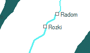 Rozki szolgálati hely helye a térképen