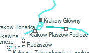 Krakow Plaszow szolgálati hely helye a térképen