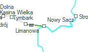 Nowy Sacz szolgálati hely helye a térképen