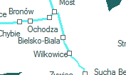 Bielsko-Biala szolgálati hely helye a térképen