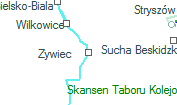 Zywiec szolgálati hely helye a térképen