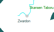 Zwardon szolgálati hely helye a térképen