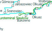 Bukowno szolgálati hely helye a térképen
