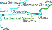 Euroterminal Slawków szolgálati hely helye a térképen