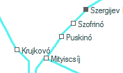 Puskinó szolgálati hely helye a térképen