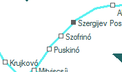 Szofrinó szolgálati hely helye a térképen