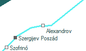 Alexandrov szolgálati hely helye a térképen