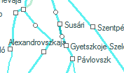 21 km szolgálati hely helye a térképen