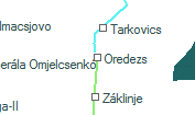 Oredezs szolgálati hely helye a térképen