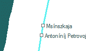 Msínszkaja szolgálati hely helye a térképen