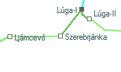Szerebrjánka szolgálati hely helye a térképen