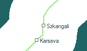 Szkangali szolgálati hely helye a térképen