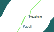 Rezekne szolgálati hely helye a térképen