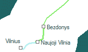 A vonalszakasz helye a térképen