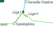 Lúga-II szolgálati hely helye a térképen