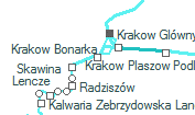 Krakow Bonarka szolgálati hely helye a térképen