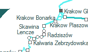 Skawina szolgálati hely helye a térképen