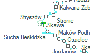Zembrzyce szolgálati hely helye a térképen
