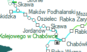 Bystra Podhalánska szolgálati hely helye a térképen