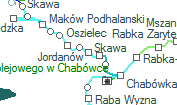 Jordanów szolgálati hely helye a térképen