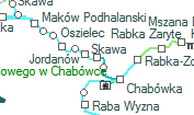 Skawa szolgálati hely helye a térképen