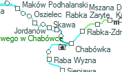 Skawa Srodkowa szolgálati hely helye a térképen