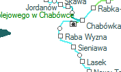 Raba Wyzna szolgálati hely helye a térképen