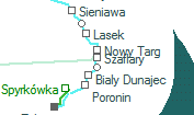 Szaflary szolgálati hely helye a térképen