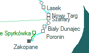 Bialy Dunajec szolgálati hely helye a térképen