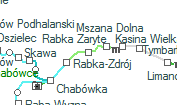 Rabka Zaryte szolgálati hely helye a térképen