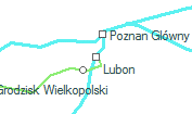 Lubon szolgálati hely helye a térképen