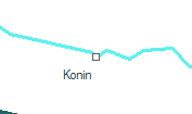 Konin szolgálati hely helye a térképen