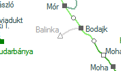 Balinka szolgálati hely helye a térképen