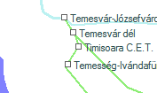 Timisoara C.E.T. szolglati hely helye a trkpen