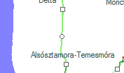 Denta szolgálati hely helye a térképen