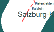 Salzburg-Kufstein Korridor-vonal < Nyugat térkép > szolgálati hely helye a térképen