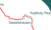 Augsburg-Oberhausen szolgálati hely helye a térképen