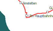 Ulm Hauptbahnhof szolgálati hely helye a térképen