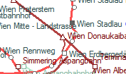 Wien Donaukaibahnhof szolgálati hely helye a térképen