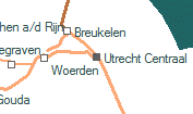 Utrecht Centraal szolglati hely helye a trkpen