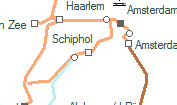 Schiphol szolgálati hely helye a térképen