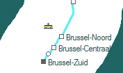 Brussel-Noord szolgálati hely helye a térképen