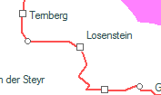Losenstein szolgálati hely helye a térképen