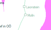 Molln szolgálati hely helye a térképen