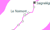 Le Noirmont szolgálati hely helye a térképen