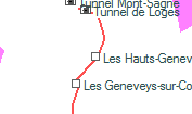 Les Hauts-Geneveys szolgálati hely helye a térképen